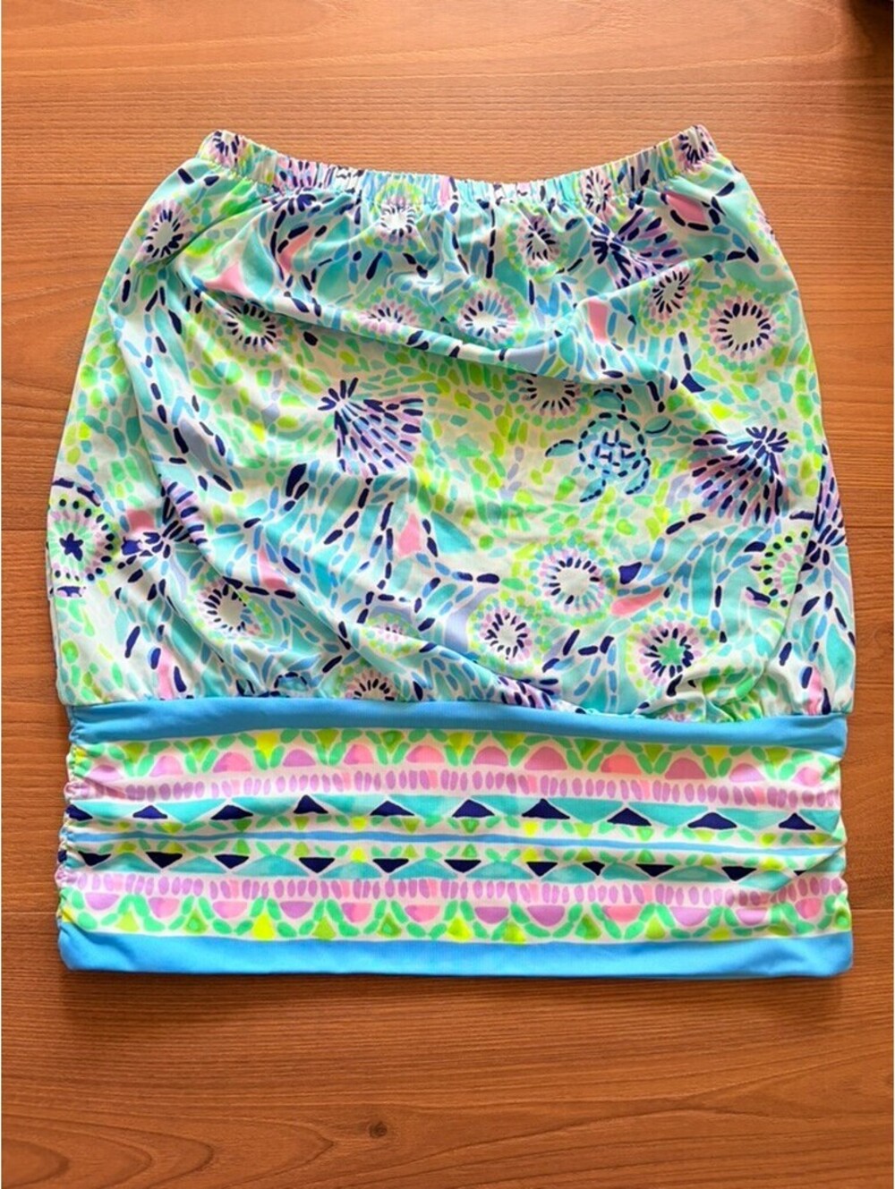Lilly Pulitzer Adella Tube Top in the "Blue Ibiza" Open Water Engineered